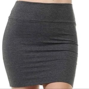 Gray Bodycon Skirt